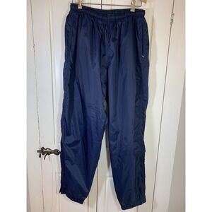 Vtg Nike Pants Mens XL Blue‎ Ankle Zip Windbreaker Lined Warmup Workout Y2K READ